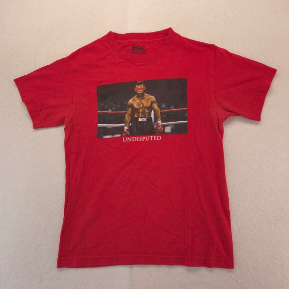DGK Mike Tyson Short Sleeve Graphic Crew Neck Shirt Mens Size Small S Red - Picture 2 of 9